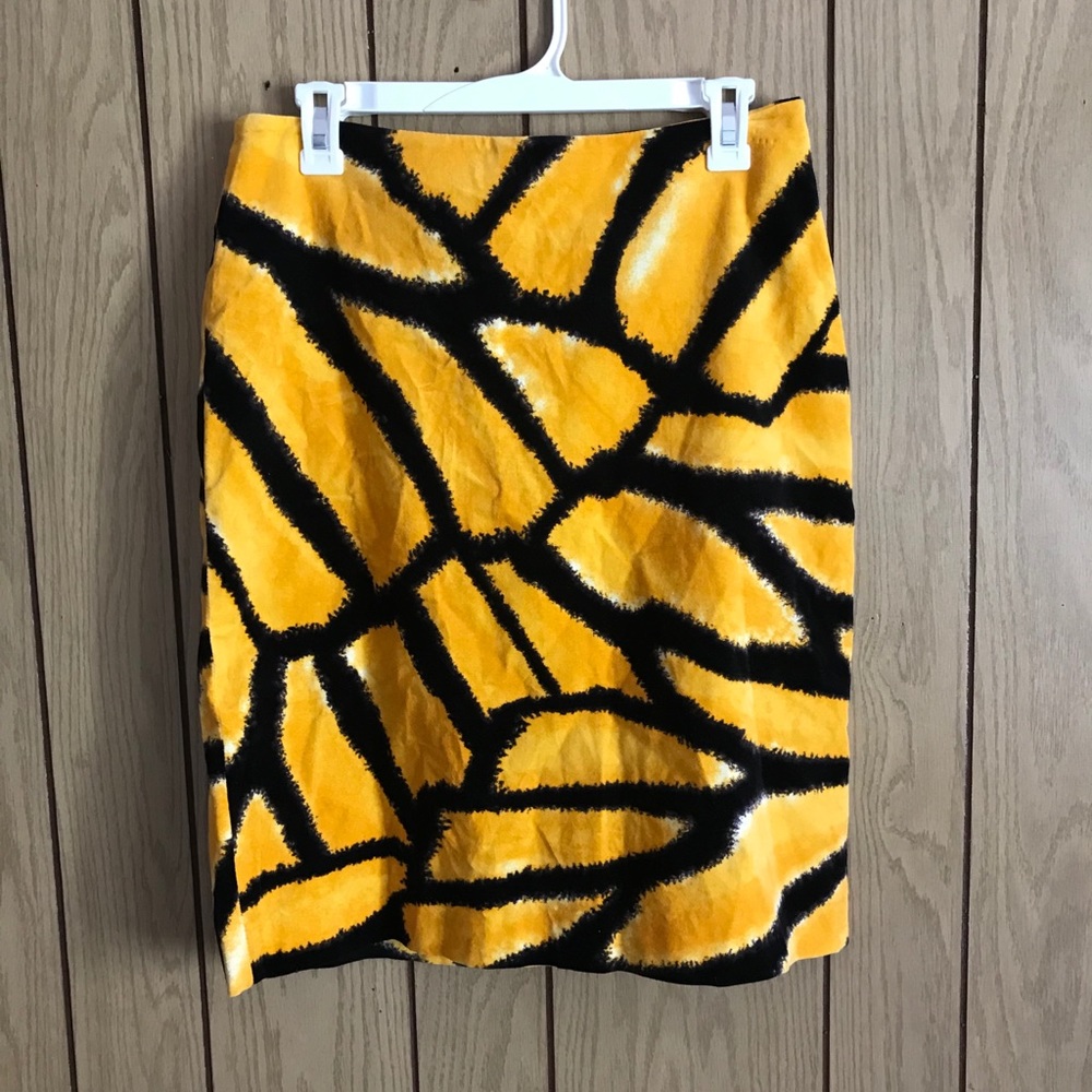 Isaac Mizrahi for Target Yellow Patterned Skirt